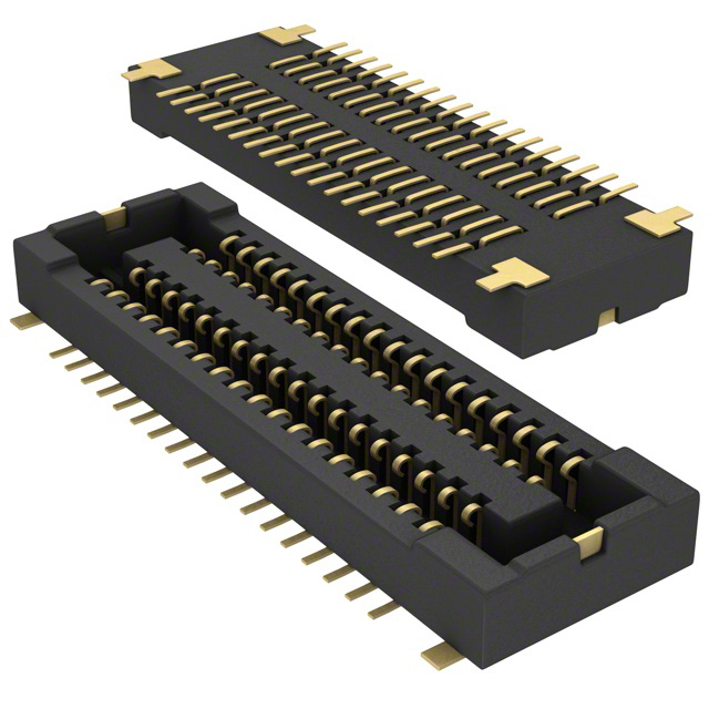 36 Position Connector Socket, Outer Shroud Contacts Surface Mount Gold